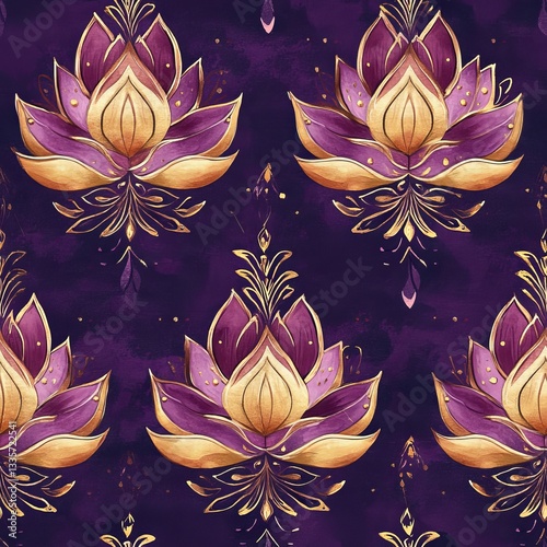 Rich Rich Purple Moment Vibe --tile Pattern Seamless