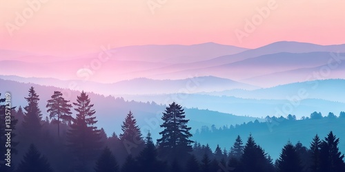 A sunrise gradient blending soft pink, light blue, and gentle lavender tones.
