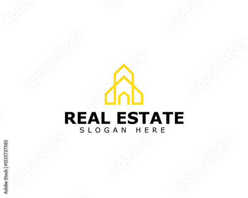 Real Estate Logo design With Line Art Style