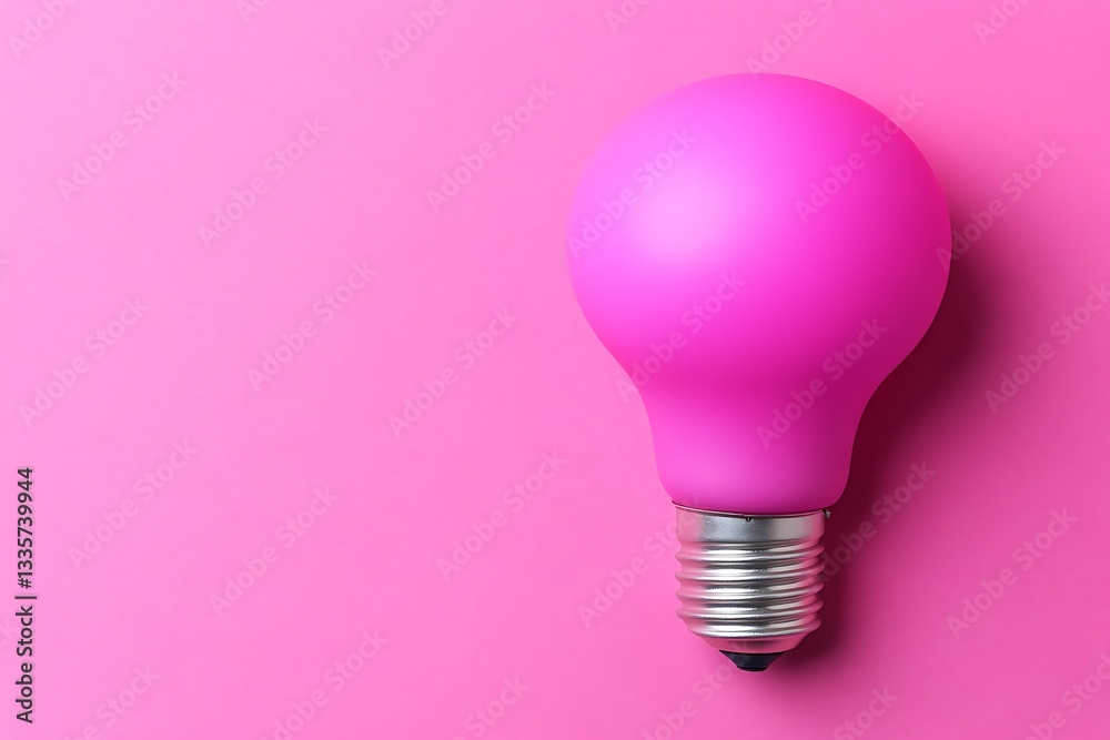 Pink bulb on pink background Pink bulb on pink background
