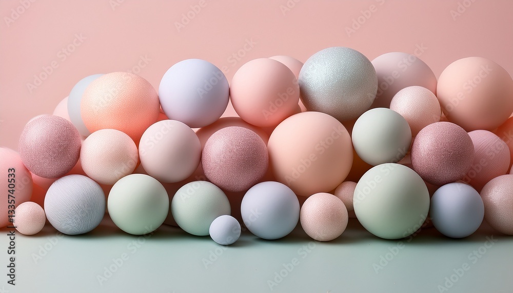 Fototapeta premium pastel colored spheres