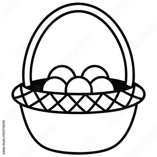 basket with eggs