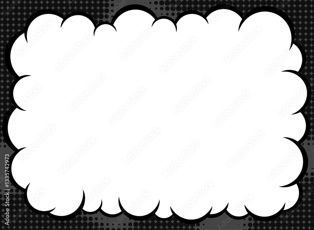 Fototapeta premium 漫画風の吹き出しフレーム背景