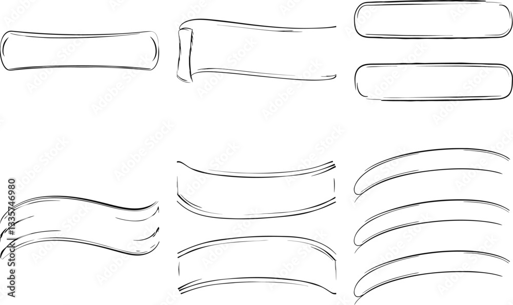 Dynamic Hand Drawn Brush Stroke Collection for Creative Design. Dynamic Hand Drawn Brush Stroke Collection for Creative Design.