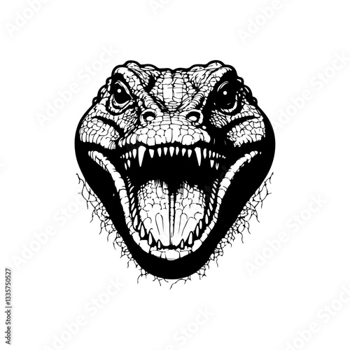Crocodile silhouette vector file.