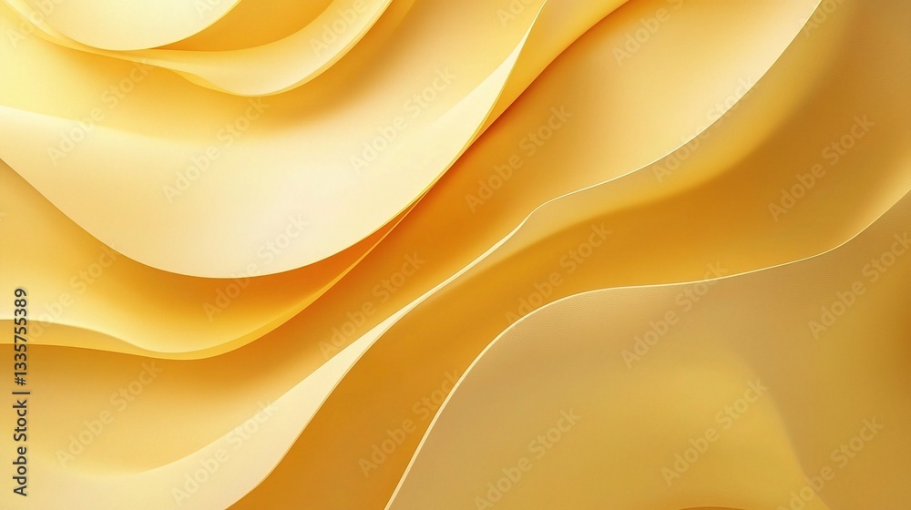 Obraz premium Golden Elegance: A mesmerizing abstract composition of soft, flowing curves and warm hues that evoke a sense of luxury, movement, and artistic beauty.