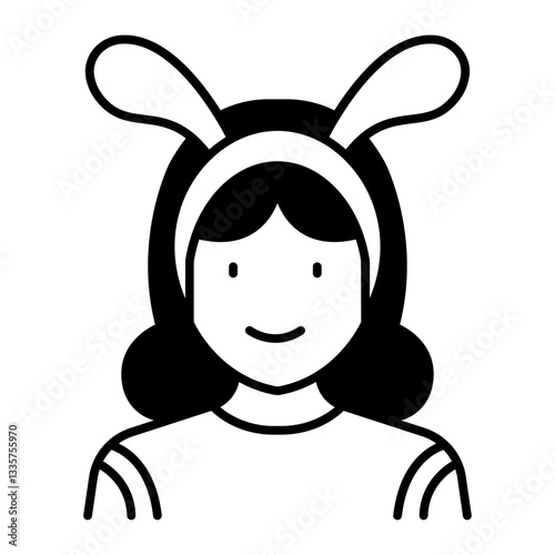 Bunny black icon