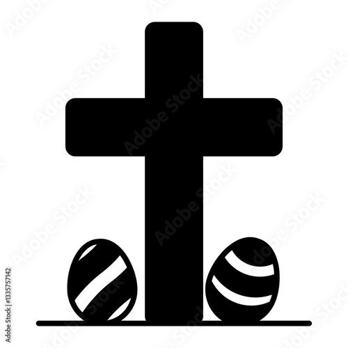 Cross black icon
