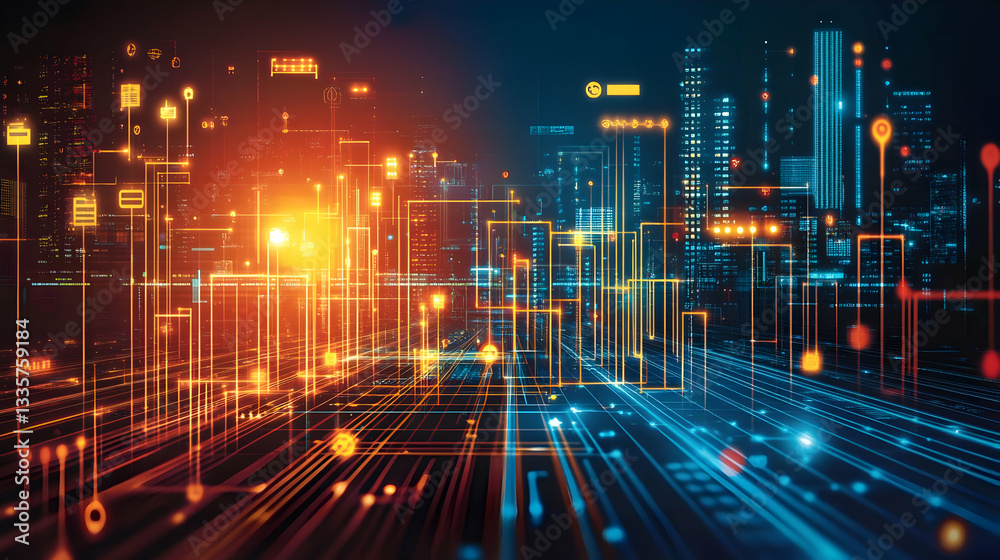 Smart city network, digital future