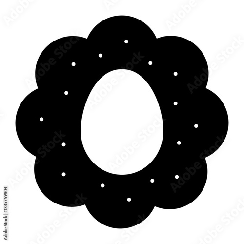 Easter black icon