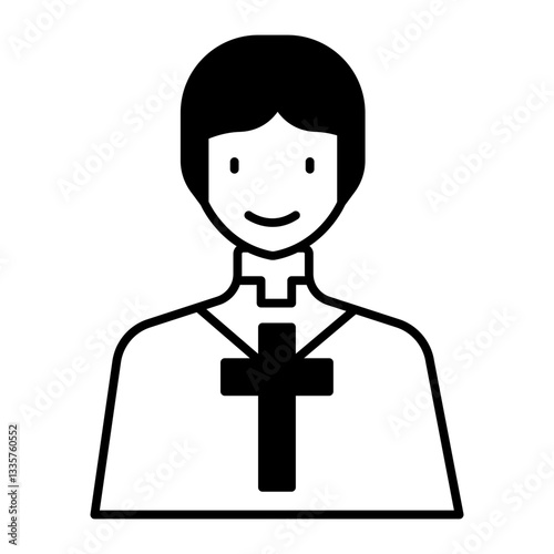 Pastor black icon