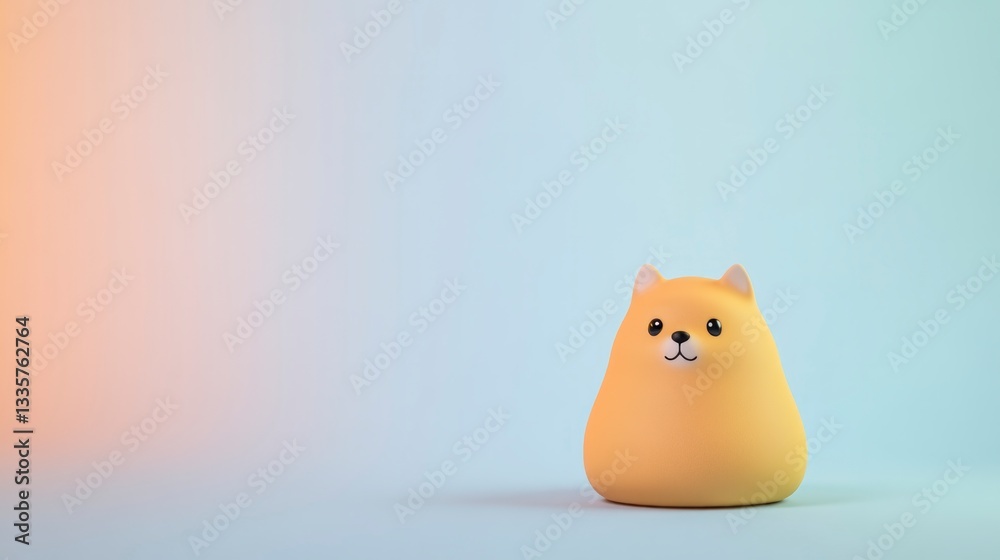 Adorable 3D Cartoon Dog Cute Puppy Pastel Background Minimalist Design Digital Art Adorable 3D Cartoon Dog Cute Puppy Pastel Background Minimalist Design Digital Art