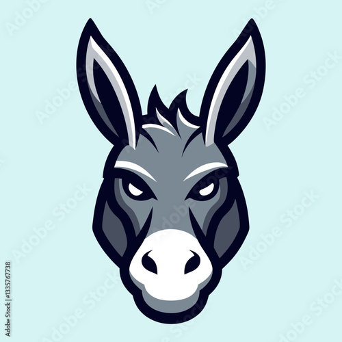 Donkey head mascot logo design vector