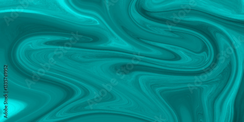 Abstract beautiful teal swirl liquid background. Abstract teal , black swirly wallpaper, wavy pattern texture, aquarelle colors mixing effect abstract backdrop. calm design Marble rock texture blue