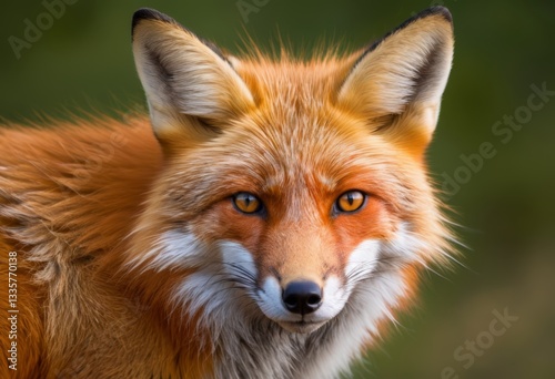 There is a close-up of a fox with very large eyes