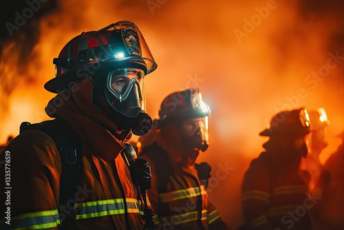 Ultra Hd Image of Firefighters During Bastille Day