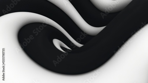 Abstract Swirling Black   White Texture  High Res Background Image