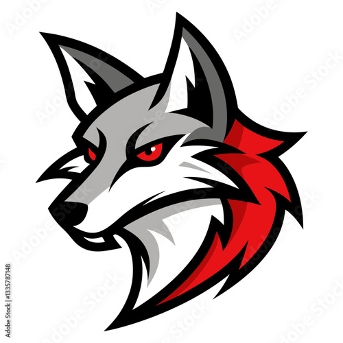 Coyote head mascot logo design vector