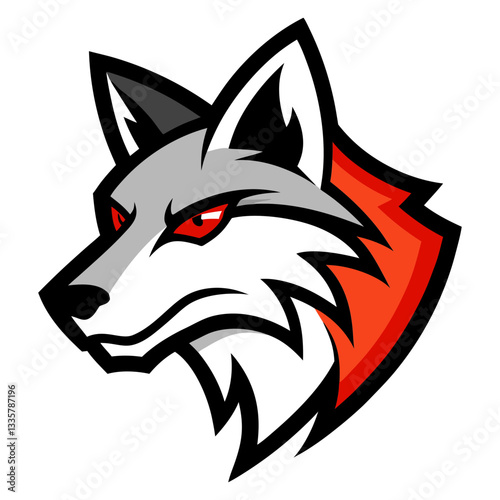 Coyote head mascot logo design vector