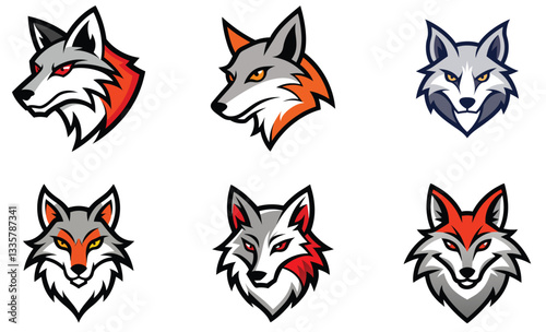 Coyote head mascot logo design vector