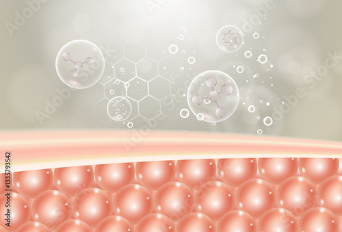 serum to brighten and repair dermis skin tissue