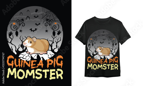 GUINEA PIG MOMSTER GHOST T SHIRT DESIGN/ AAHOT T SHIRT DESIGN/ GUNIEA PIG LOVERS/ Guinea Pig Tshirt,Guineapigzilla Guinea Pigs Shirt........