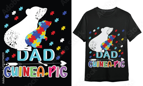 DAD GUNIEA PIG LOVE T SHIRT DESIGN/ GIFT FOR DAD/ GUNIEA PIG LOVERS DAD/ GUNIEA PIG T SHIRT DESIGN.........