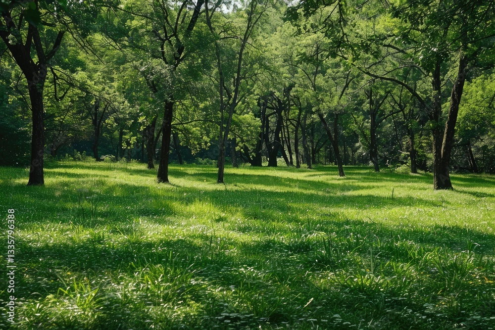 Wide Shot of a Field Covered with Grass and Full of Beautiful Trees Captured in Day Time Wide Shot of a Field Covered with Grass and Full of Beautiful Trees Captured in Day Time