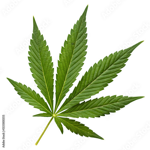 cannabis leaf on white background