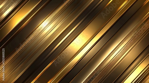 Luxurious metallic gold gradient background with soft glowing edges elegant shadows and ornate golden stripes exuding a futuristic high end aesthetic