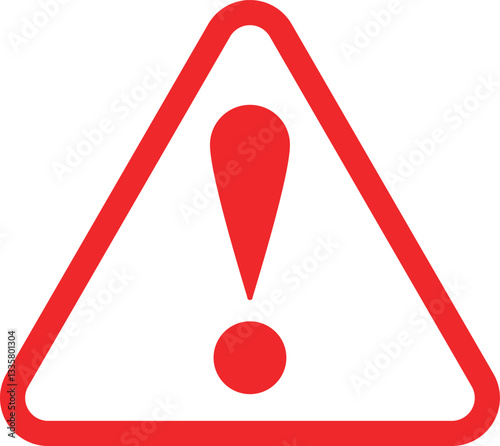 warning exclamation mark icon vector