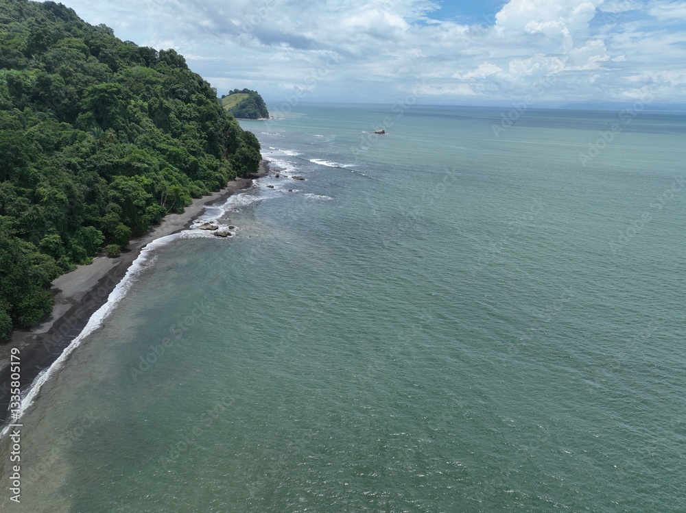 Ocean meets rainforest near Jaco, Costa Rica