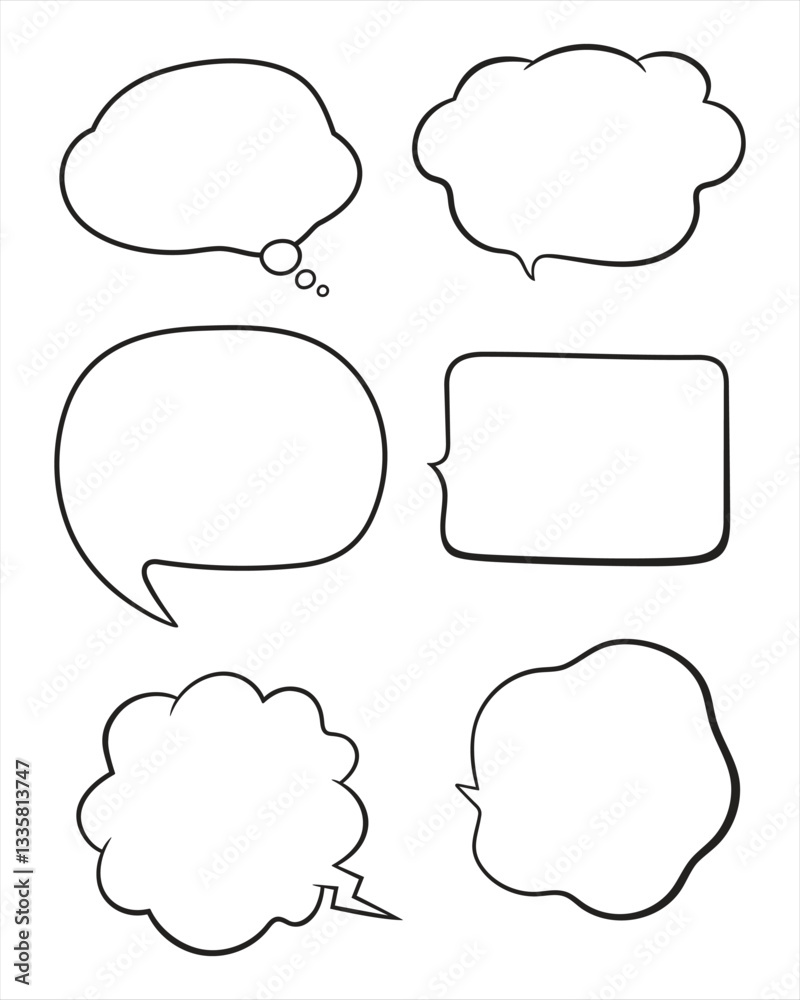 Blank speech bubbles set collection for comics Blank speech bubbles set collection for comics