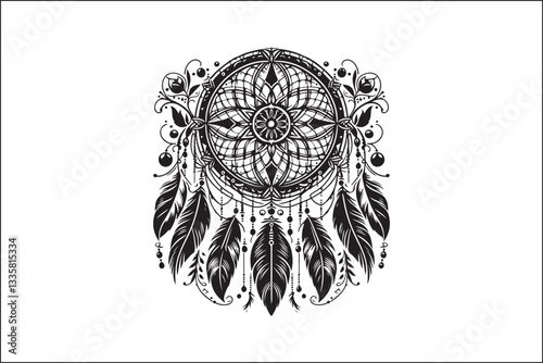 Intricate Dreamcatcher Mandala Set – Symbol of Protection & Spirituality