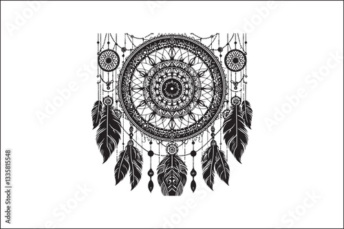 Intricate Dreamcatcher Mandala Set – Symbol of Protection & Spirituality
