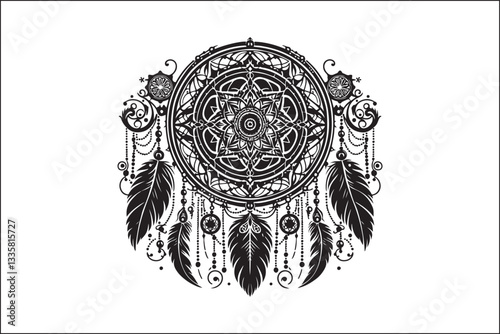 Intricate Dreamcatcher Mandala Set – Symbol of Protection & Spirituality