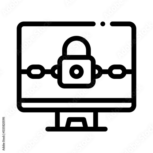 ransomware line icon