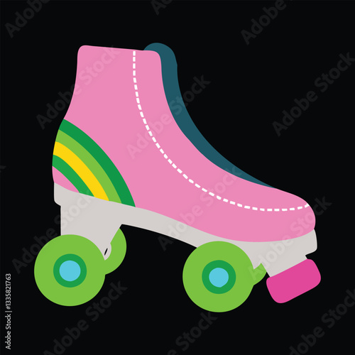 Retro 80s Vintage Vector illustration, old things 80s clipart design