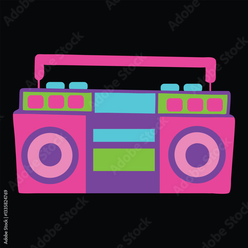 Iconic 80s Retro Vector Art and Clipart Design
