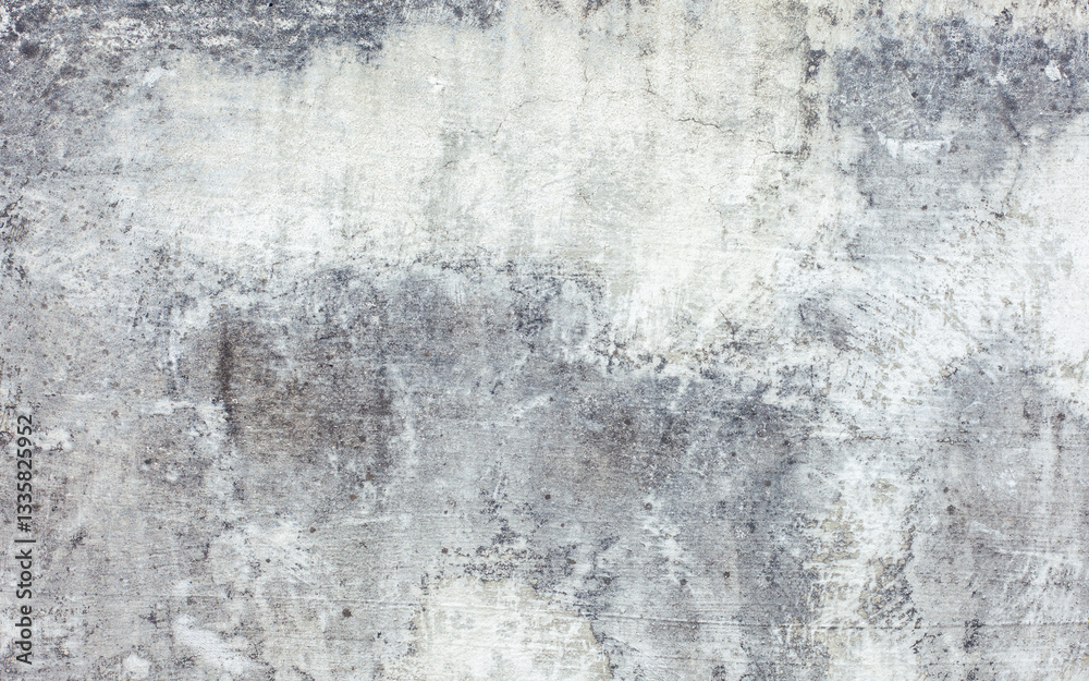 Fototapeta premium Abstract grunge background with space for copy. Classic dark grey concrete wall. Texture for displaying objects and graphic design.