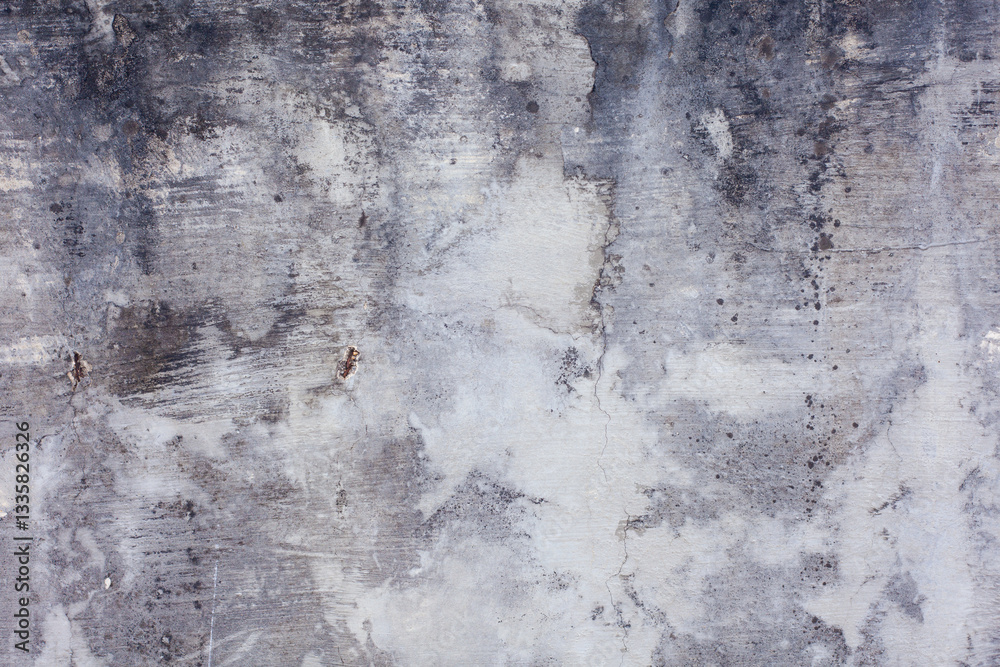 Fototapeta premium Abstract grunge background with space for copy. Classic dark grey concrete wall. Texture for displaying objects and graphic design.