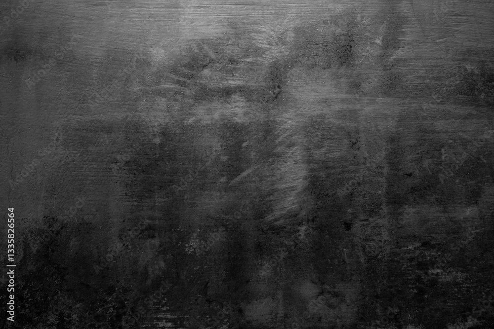 Naklejka premium Abstract grunge background with space for copy. Classic dark grey concrete wall. Texture for displaying objects and graphic design.