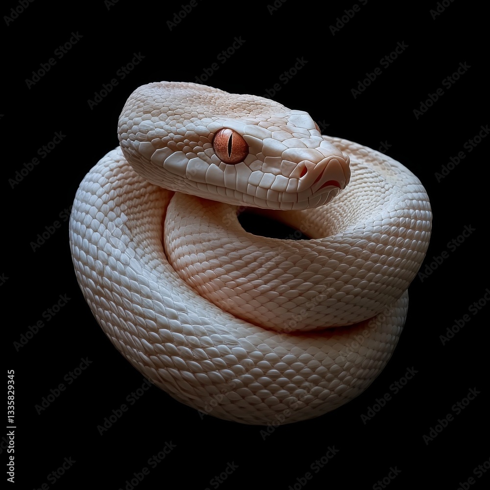 Fototapeta premium Albino Snake Close Up Photography
