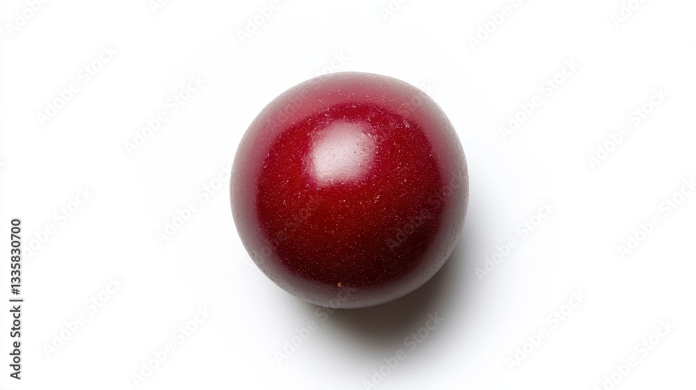 Single, ripe red plum on white background. Perfect for food blogs, recipes, and healthy eating themes. Single, ripe red plum on white background. Perfect for food blogs, recipes, and healthy eating themes.