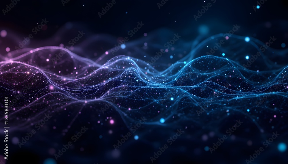 Fototapeta premium A visually stunning abstract technology background featuring an intricate network of digital lines and shapes, creating a dynamic and futuristic perspective digitally generated.