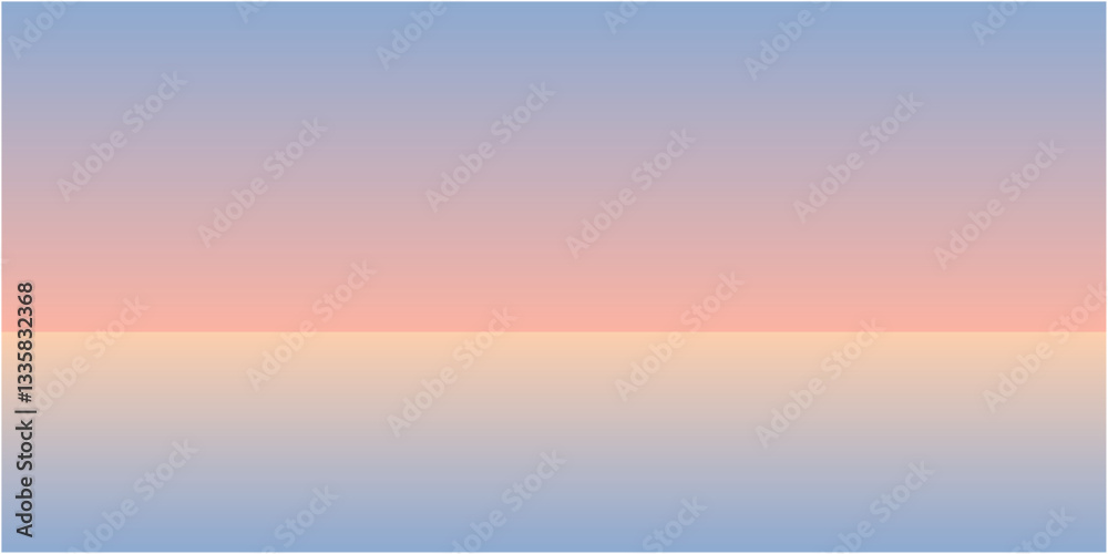Colorful horizon line gradation. Sunrise and sunset image gradation. Vector illustration.