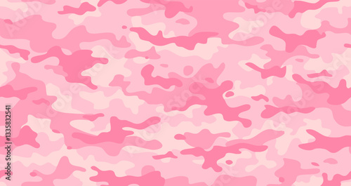 Pink texture military camouflage repeats seamless army hunting background print. Girly Camo.