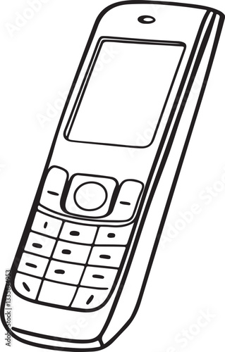 mobile phone isolated on white background