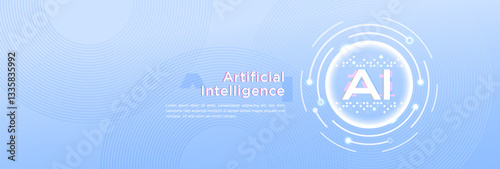 The concept of AI artificial intelligence technology background