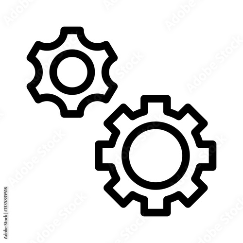 gear line icon